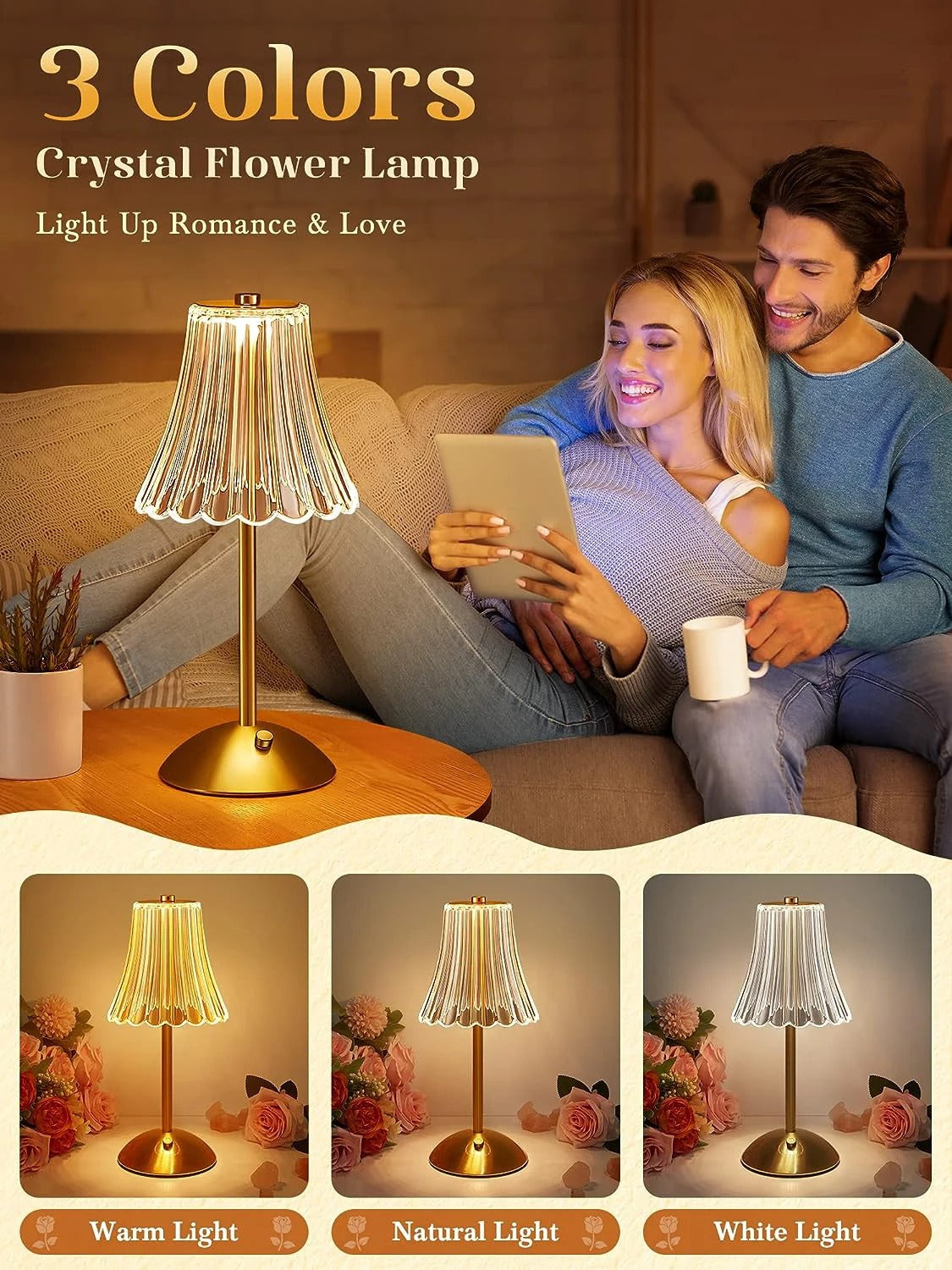 Crystal Flower Lamp