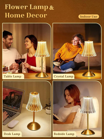 Crystal Flower Lamp